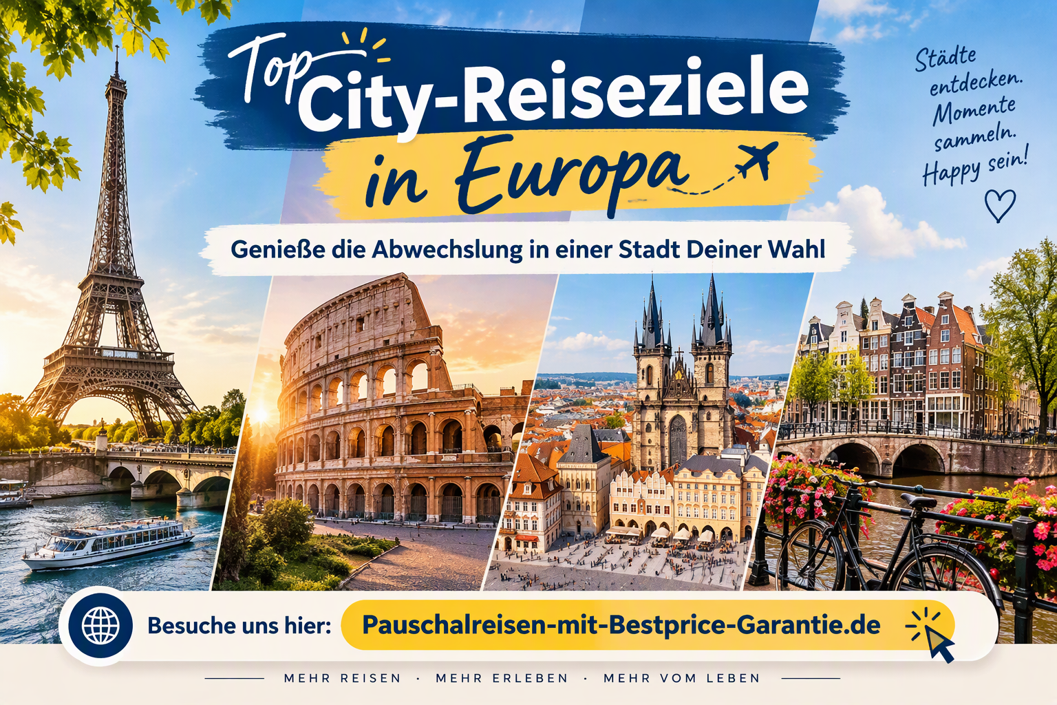 Top City-Reiseziele in Europa