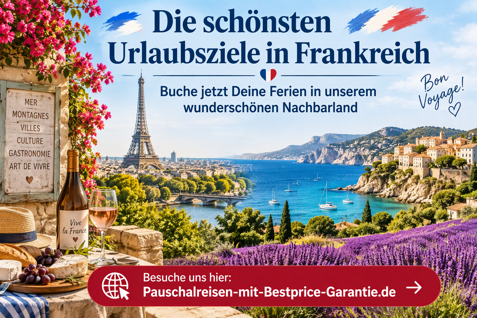 Die schönsten Urlaubsziele in Frankreich