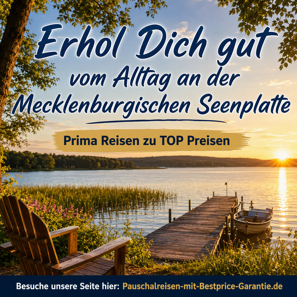 Erhol Dich gut vom Alltag an der Mecklenburgischen Seenplatte