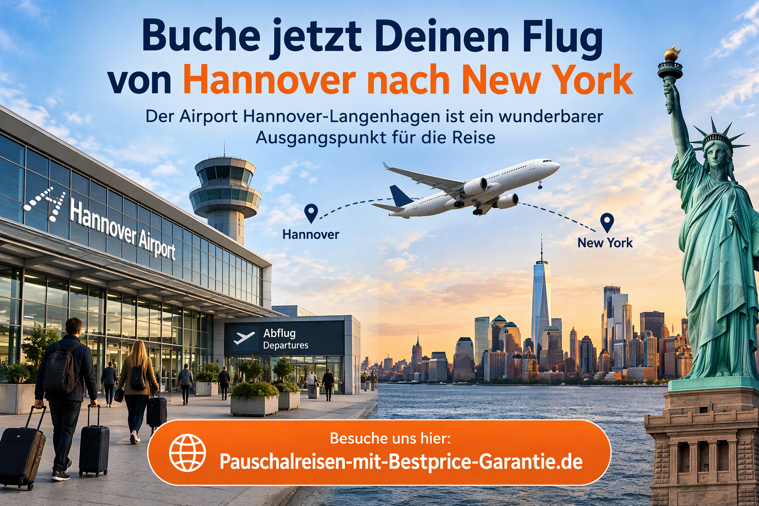Buche jetzt Deinen Flug von Hannover nach New York