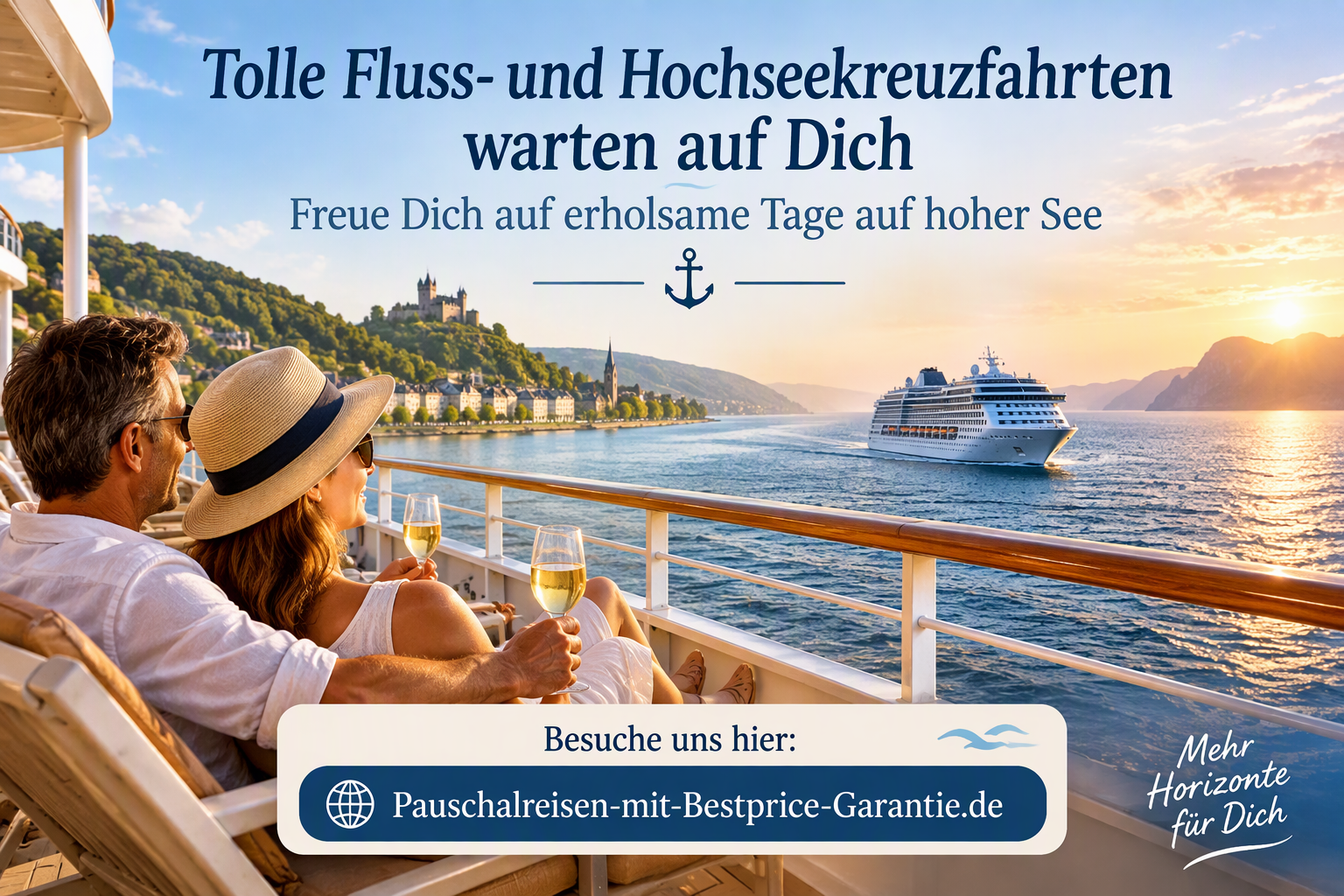 Tolle Fluss- und Hochseekreuzfahrten warten auf Dich