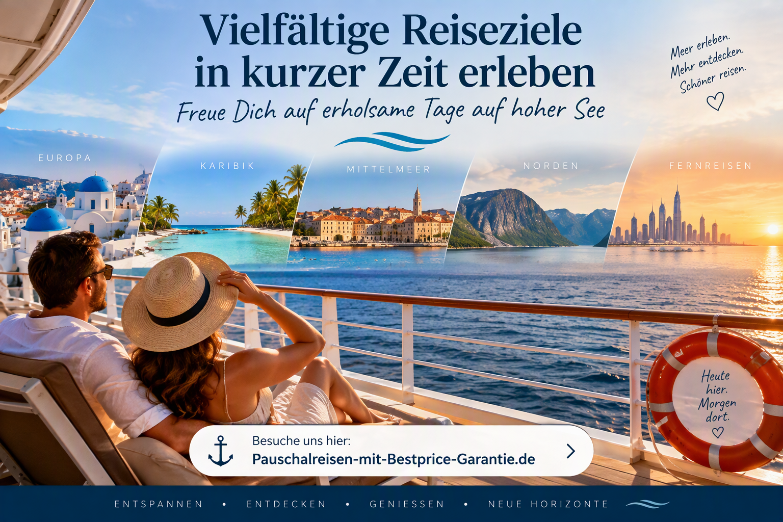 Vielfältige Reiseziele in kurzer Zeit erleben
