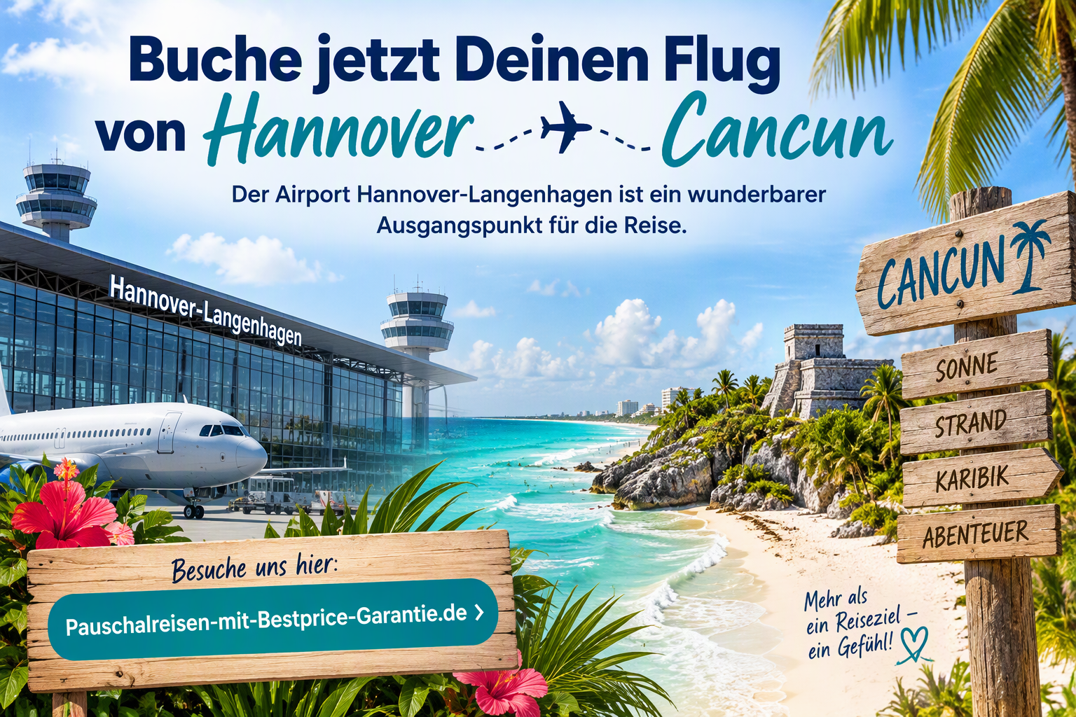 Dein Flug von Hannover nach Cancun