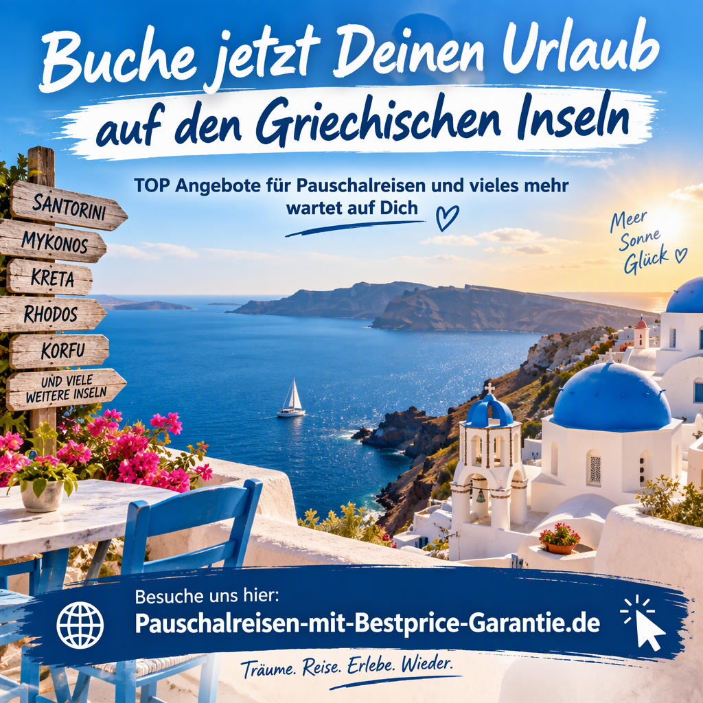 Buche jetzt Deinen Urlaub auf den Griechischen Inseln
