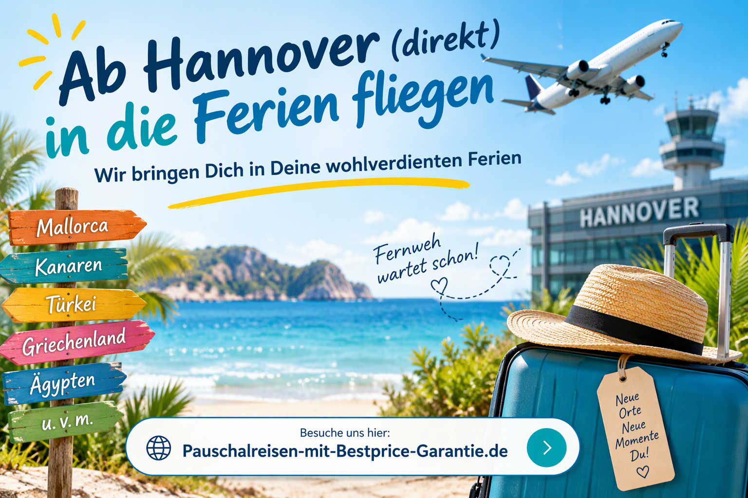 Ab Hannover (direkt) in die Ferien fliegen