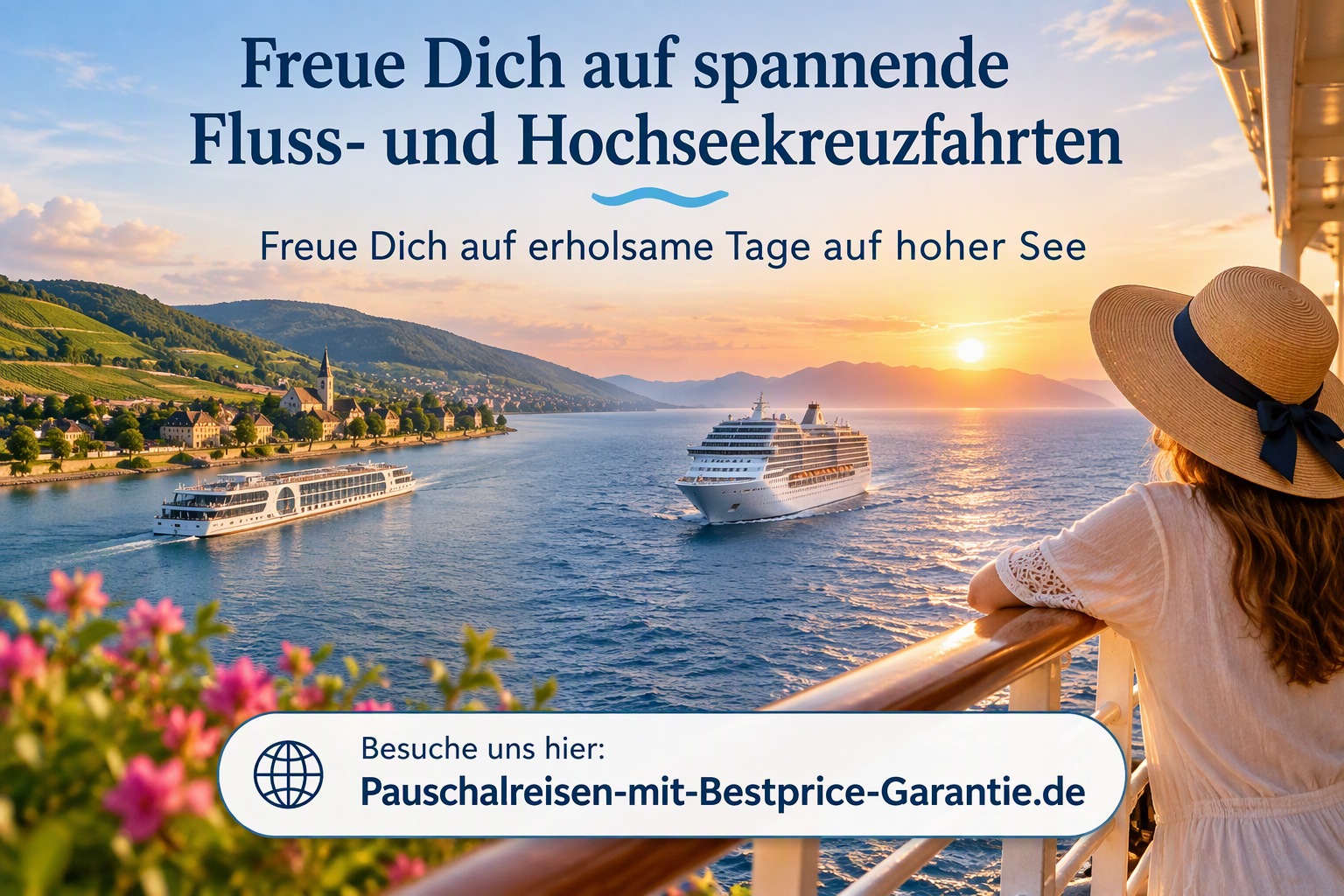 Freue Dich auf spannende Fluss - und Hochseekreuzfahrten