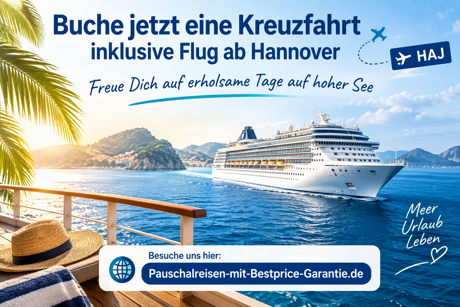 Buche jetzt eine Kreuzfahrt inkl. Flug ab Hannover