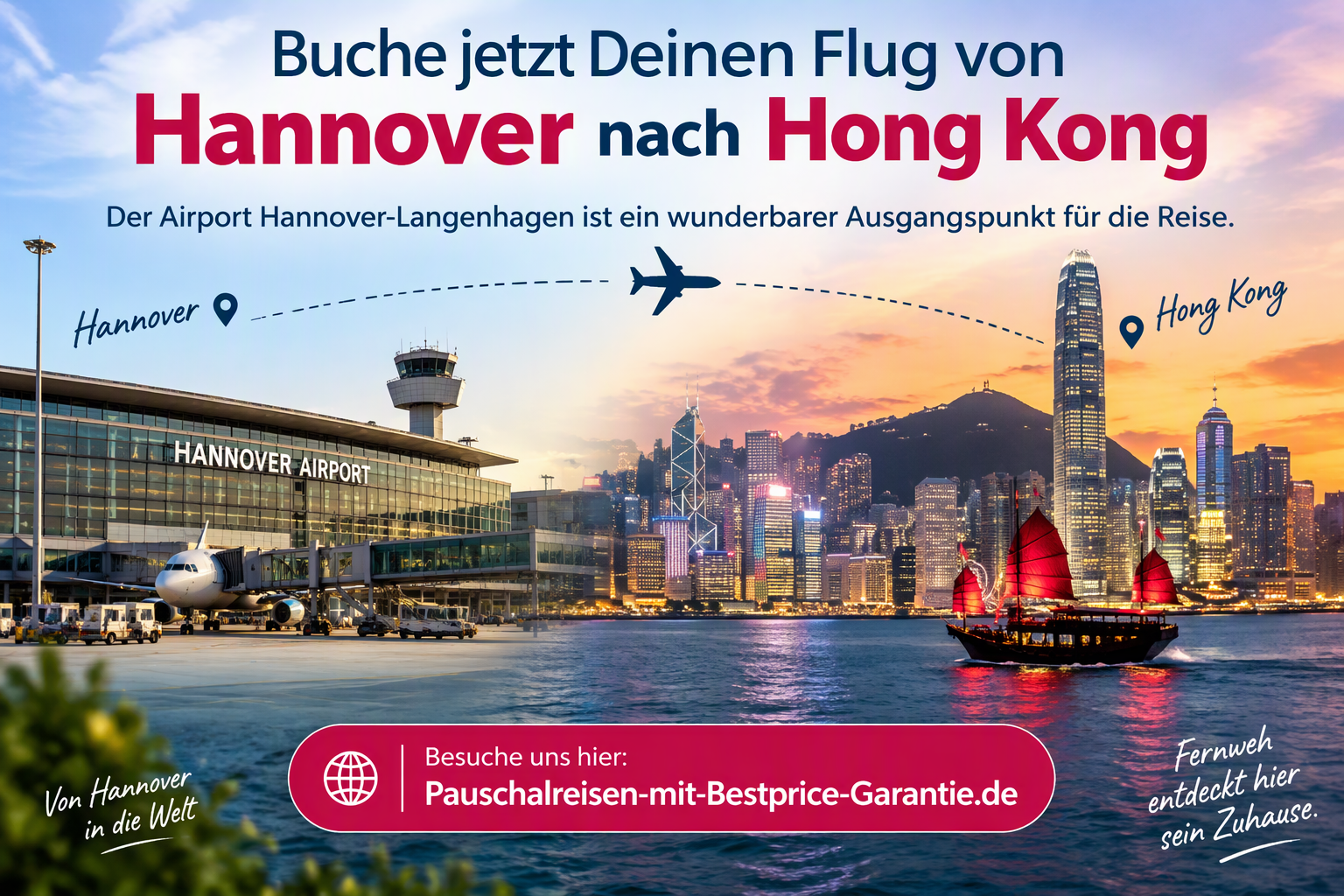 Dein Flug von Hannover nach Hong Kong