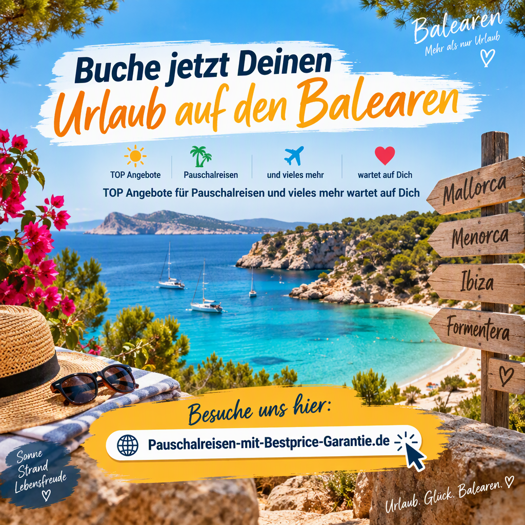 Buche jetzt Deinen Urlaub auf den Balearen