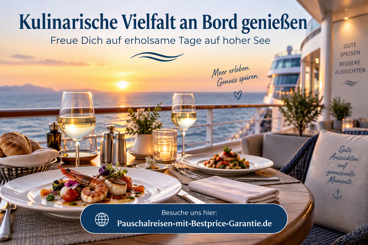 Kulinarische Vielfalt an Bord genießen