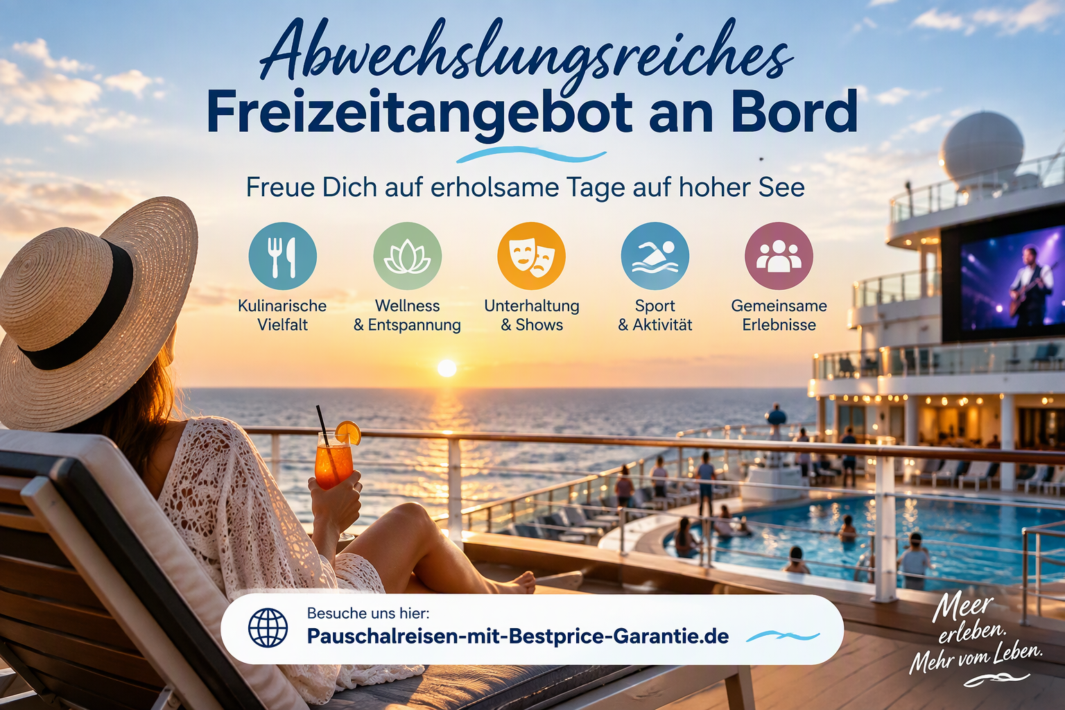Abwechslungsreiches Freizeitangebot an Bord