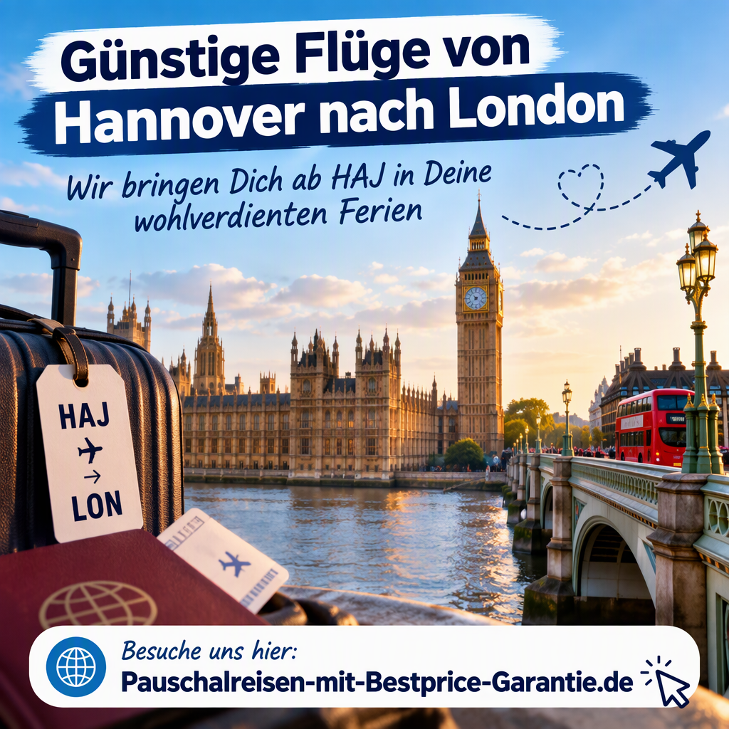 Günstige Flüge von Hannover nach London