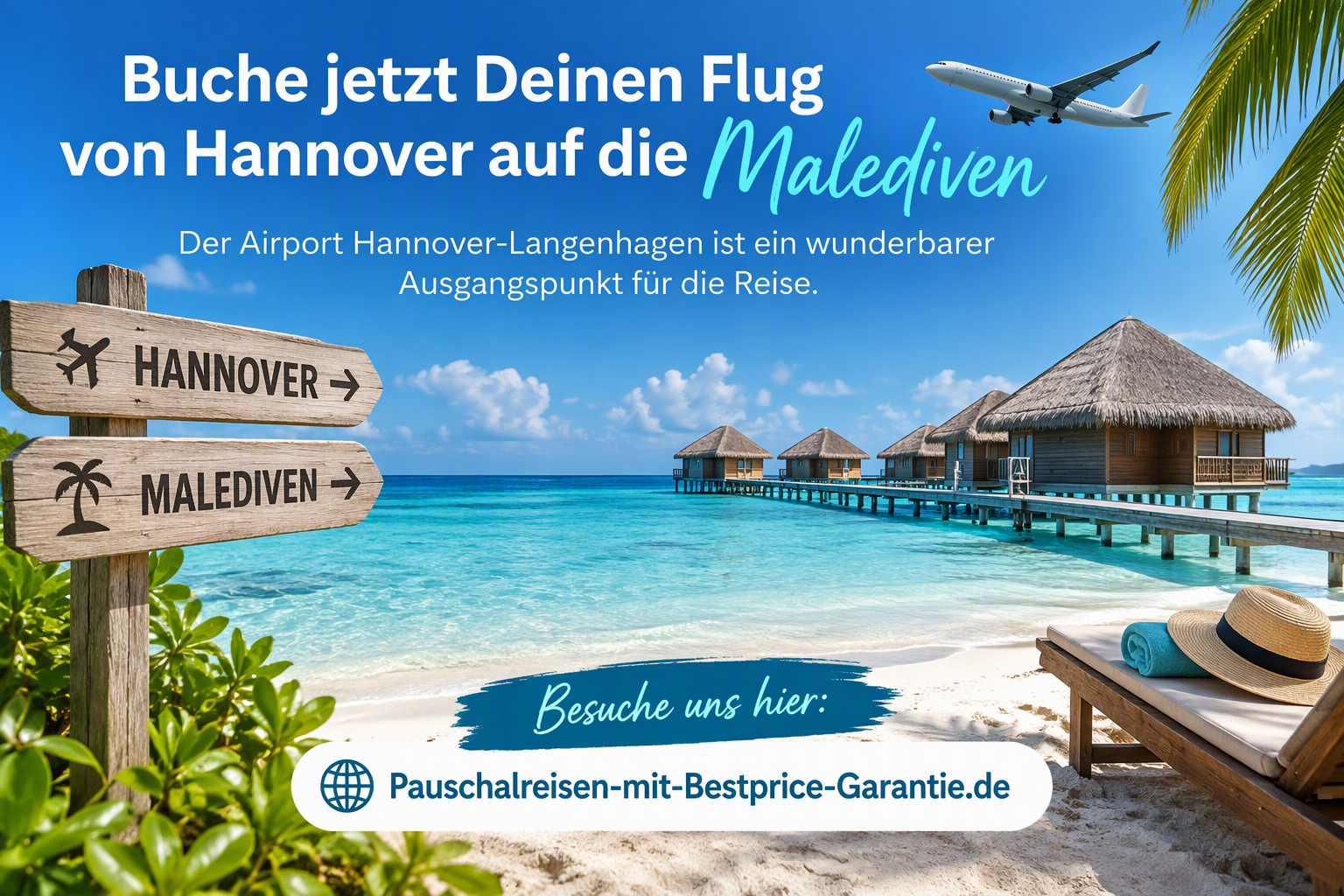 Dein Flug von Hannover auf die Malediven